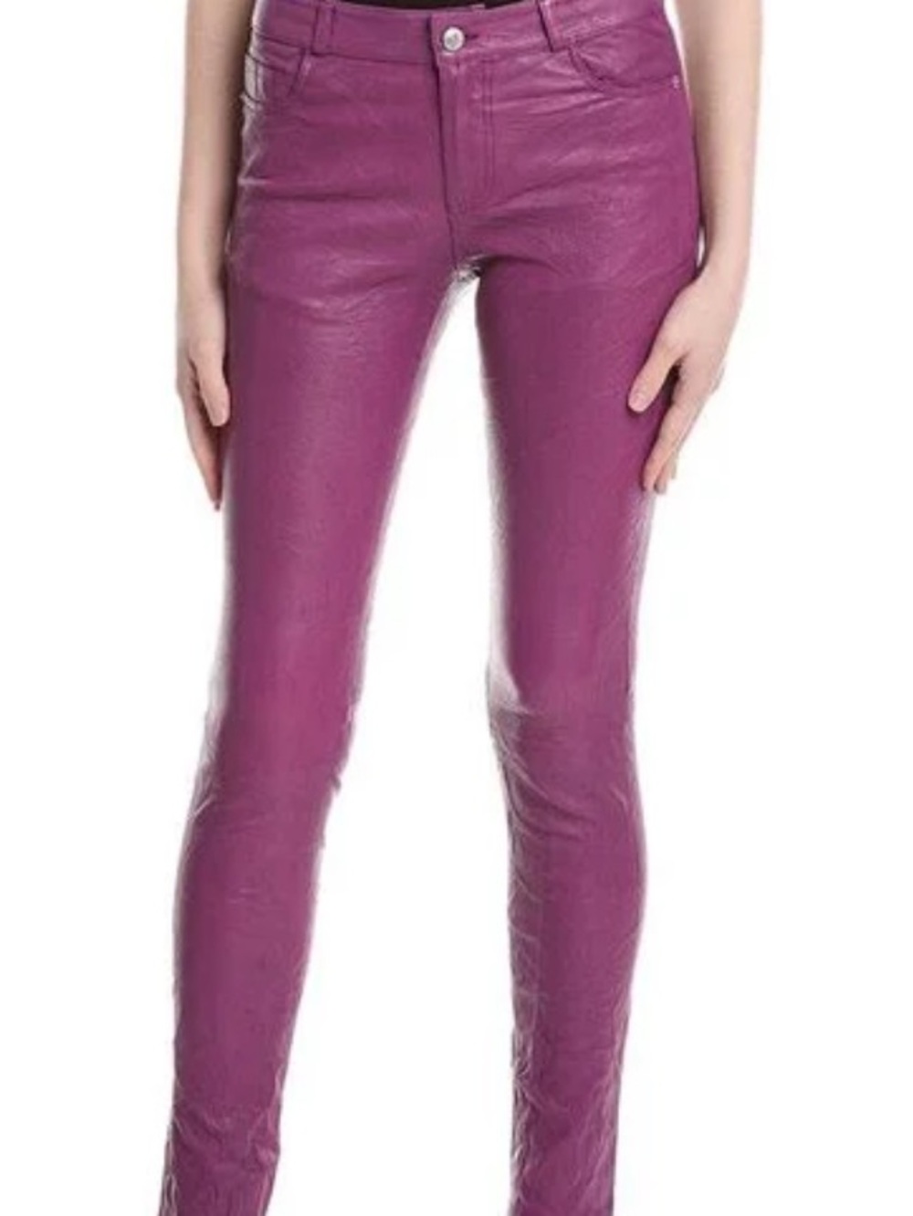 Zadig&Voltaire Purple Coated Skinny Jeans
